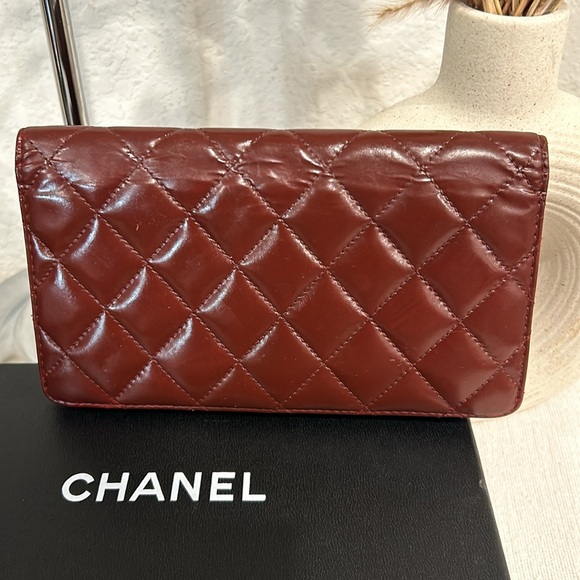 Chanel  Quilted Patent Leather Brilliant Wallet with box /dust bag +COA - Picture 3 of 14